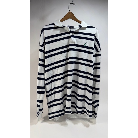 Nautica Other - Nautica Long Sleeve Shirt Mens Super Soft XL Cotton Vintage 90s Striped Polo